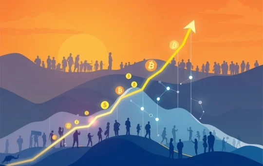 Visualizing SAHARA crypto's phenomenal surge, showcasing growth through strategic partnerships and community engagement.