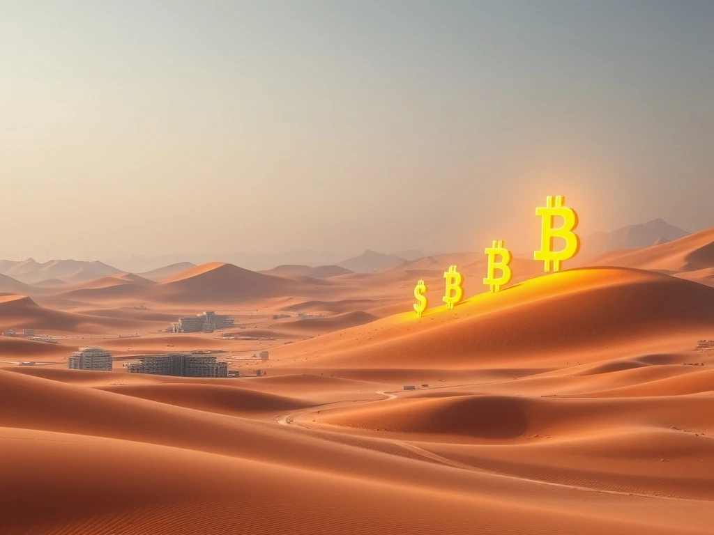 SAHARA crypto's rapid growth visualized with digital desert and financial symbols, highlighting its market surge.