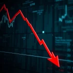 SAHARA cryptocurrency price crashing with a sharp red downward trend