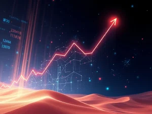 A visual representation of SAHARA Token's rapid growth and technological advancement in the AI blockchain space.