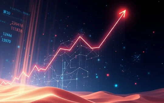A visual representation of SAHARA Token's rapid growth and technological advancement in the AI blockchain space.