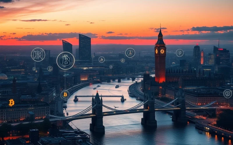 Satsuma's £100M Bitcoin and AI funding success in London, symbolizing growth and innovation in decentralized tech.
