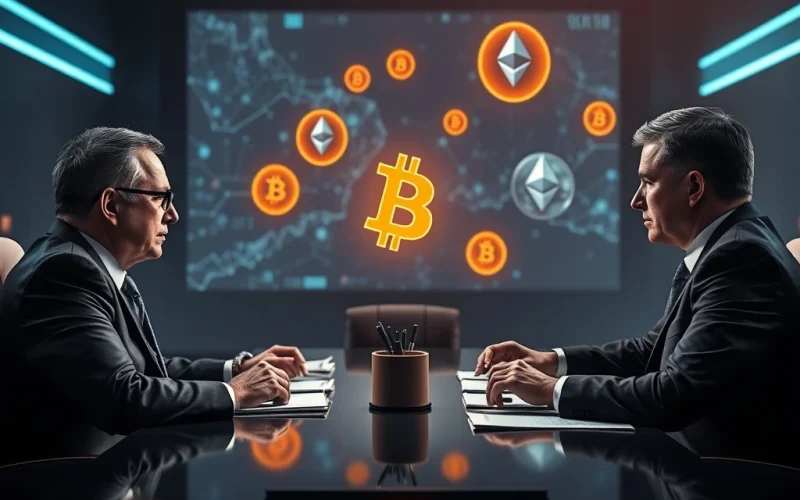 SEC and CFTC officials discussing crypto ETF approval for Bitcoin and Ethereum