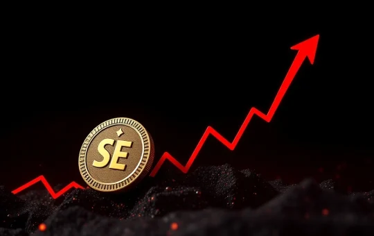 SEI cryptocurrency price crash showing extreme market volatility