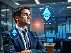 Joseph Chalom, former BlackRock executive, spearheads SharpLink's Ethereum treasury expansion, signaling a new era for institutional crypto adoption.