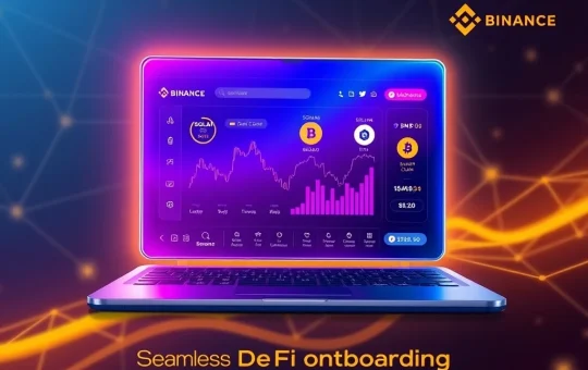 Binance web wallet interface showing Solana and BSC assets, simplifying DeFi onboarding for users.
