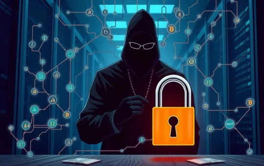 Digital representation of a CoinDCX hack, highlighting the $44.2M stolen from Solana liquidity by the Lazarus Group, emphasizing crypto security vulnerabilities.