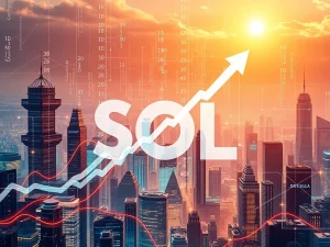 A visual representation of the Solana ETF merging traditional finance with decentralized staking rewards, highlighting the innovation in crypto ETFs.