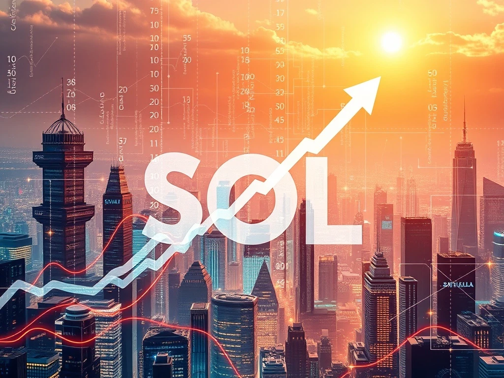 A visual representation of the Solana ETF merging traditional finance with decentralized staking rewards, highlighting the innovation in crypto ETFs.