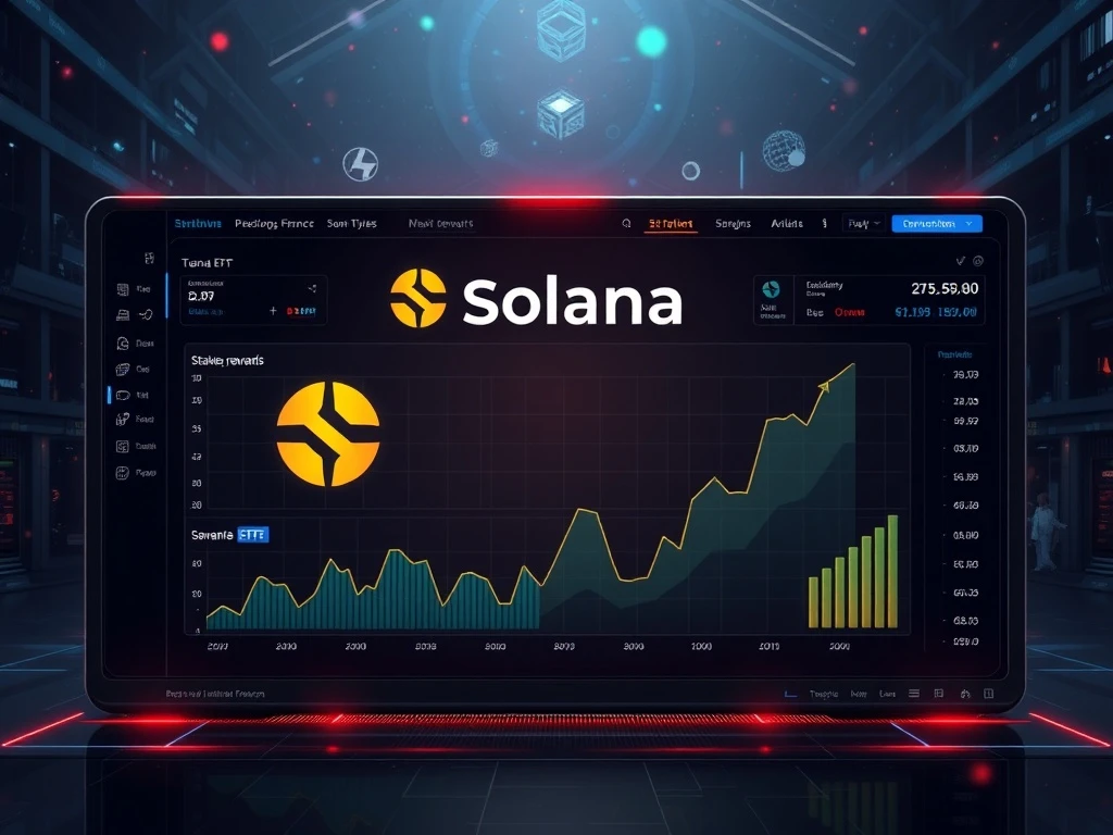 REX-Osprey Solana ETF (SSK) chart showing growth, symbolizing the success of the first U.S. crypto staking ETF and JitoSOL integration.