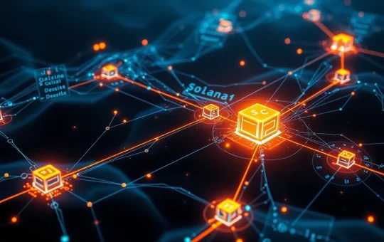 A dynamic visual depicting Solana Firedancer's high TPS performance and the complex network challenges it faces in achieving full Solana scalability.
