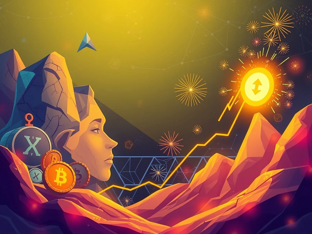 A visual metaphor showing Solana and other large-cap cryptocurrencies consolidating, while the LILPEPE presale token demonstrates explosive growth potential.
