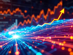 A dynamic visual depicting Solana's network expanding, symbolizing increased blockchain scalability and enhanced throughput from its block size upgrade.