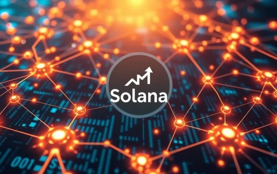 Diagram illustrating the Solana Network Upgrade to 100M compute units, symbolizing enhanced Solana Performance and reduced congestion.
