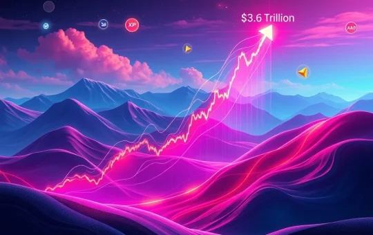 A dynamic chart illustrating the massive Solana News driven altcoin market expansion, showing an upward trajectory towards a $3.6 trillion valuation.