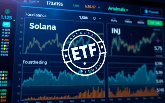 Solana and INJ ETF approval news with crypto market impact