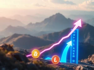 Illustrates low-cap tokens LILPEPE and XLM rising dramatically, symbolizing their 20x crypto return potential amidst a backdrop of Solana's market nearing ATH.