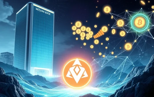 A dynamic visual representing Solana News Today, showing institutional finance, meme coins, and tech innovation shaping the 2025 crypto market.
