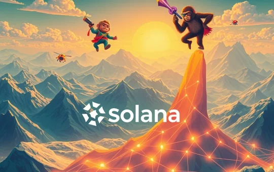 Depicts the Solana NFT market's explosive growth, with CryptoPunks leading a significant market cap surge.