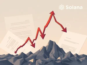 Graph showing dramatic PUMP token plunge amidst Solana legal challenges and airdrop delays.