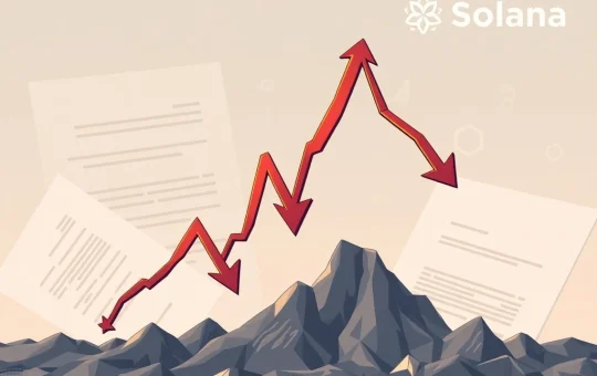 Graph showing dramatic PUMP token plunge amidst Solana legal challenges and airdrop delays.