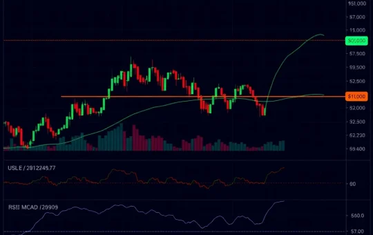 Solana (SOLUSDT) price chart with technical indicators showing bearish momentum