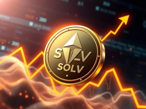 SOLV cryptocurrency token showing strong price surge and market momentum