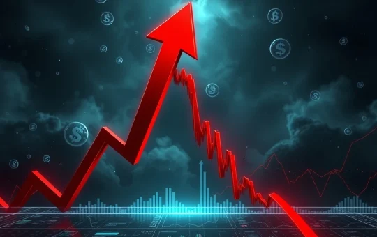 SOPH crypto price crashing amid extreme market volatility shown on digital trading chart