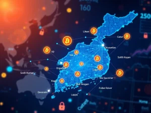 A global map highlighting South Korea, symbolizing its strategic opening of the crypto market to foreign crypto investors and fostering blockchain innovation.