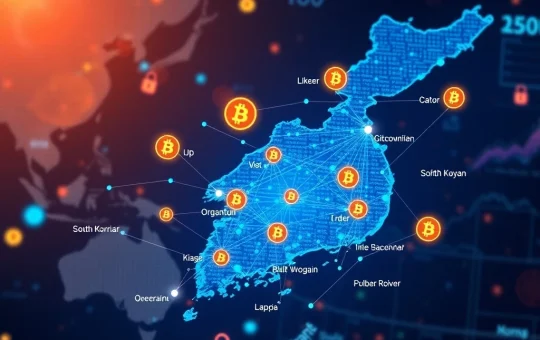 A global map highlighting South Korea, symbolizing its strategic opening of the crypto market to foreign crypto investors and fostering blockchain innovation.