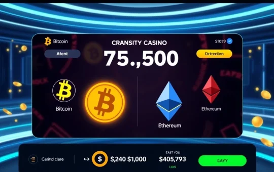 Spartans crypto casino interface with fast transactions and popular cryptocurrencies