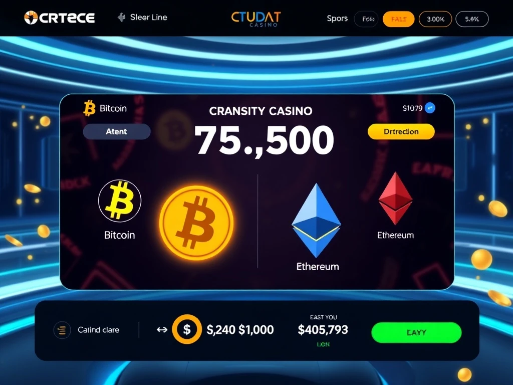 Spartans crypto casino interface with fast transactions and popular cryptocurrencies