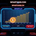 Spartans.com crypto crash game interface with auto-cashout and strategy tools
