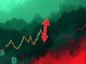 A visual representation of the dramatic SPK price drop on a cryptocurrency chart, highlighting market volatility.