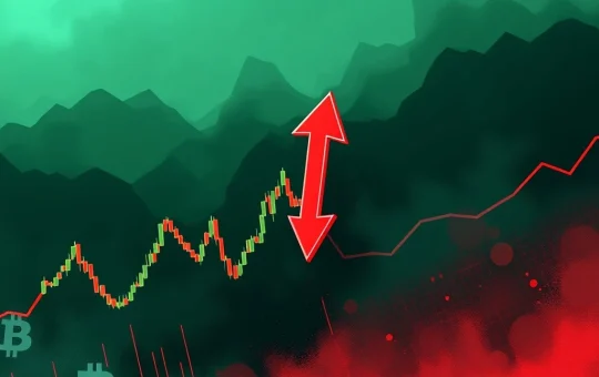 A visual representation of the dramatic SPK price drop on a cryptocurrency chart, highlighting market volatility.