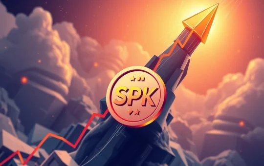 SPK token price chart showing explosive 648% growth amid cryptocurrency volatility