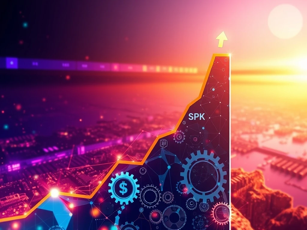 Visualizing SPK crypto's unprecedented 144669% price surge, driven by strategic governance reforms and ecosystem expansion.