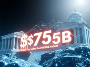 Bank of America's forecast for a significant stablecoin surge driven by the GENIUS Act, illustrating the future of digital assets in banking.