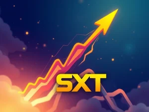 SXT cryptocurrency price chart showing explosive 229% growth amid market volatility