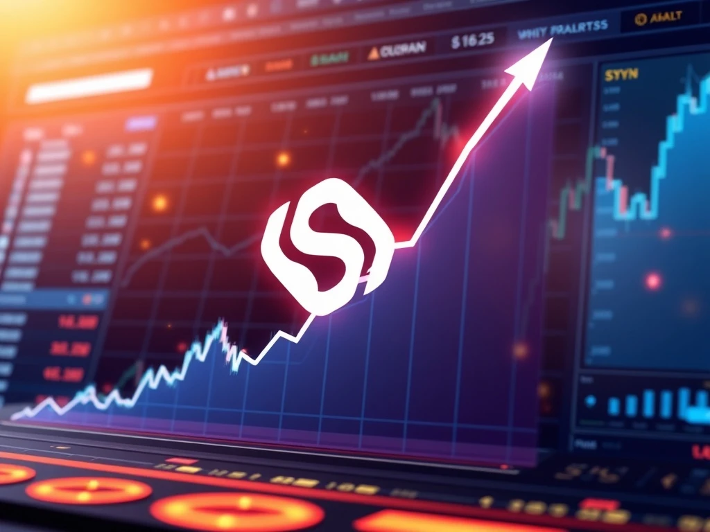 Syn (SYN) cryptocurrency surges amid market volatility with a dramatic price increase.