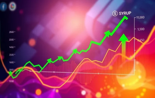 SYRUP price chart showing a significant rebound, indicating strong bullish momentum after reclaiming key exponential moving averages.