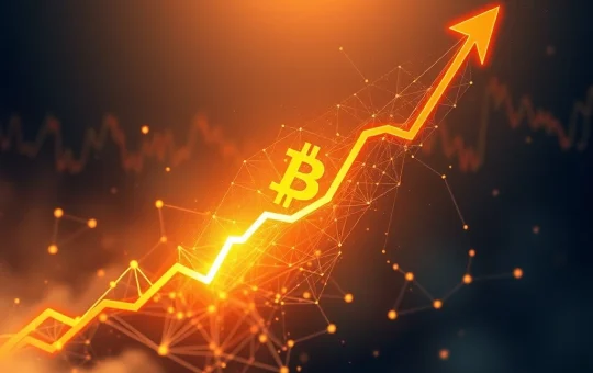 A visual representation of the T token price soaring, depicting rapid growth and market excitement following a significant blockchain partnership.