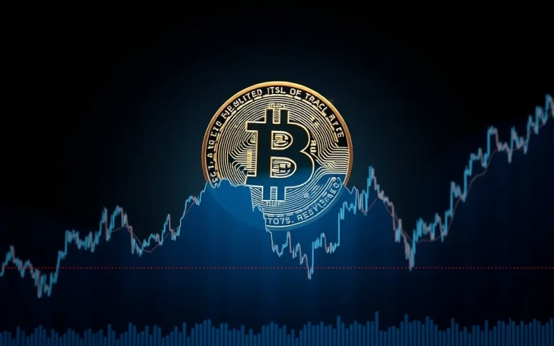 An illustration depicting Tesla's strategic decisions regarding Bitcoin, highlighting the volatility and potential gains of corporate crypto holdings.
