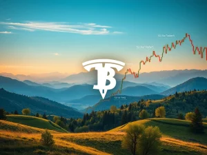 An illustration of Tesla's groundbreaking Bitcoin strategy, showcasing market volatility and the impact of corporate crypto holdings.