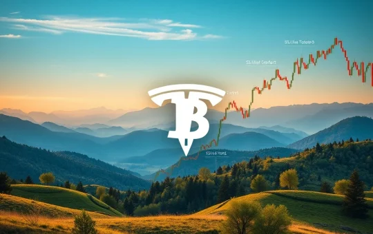 An illustration of Tesla's groundbreaking Bitcoin strategy, showcasing market volatility and the impact of corporate crypto holdings.