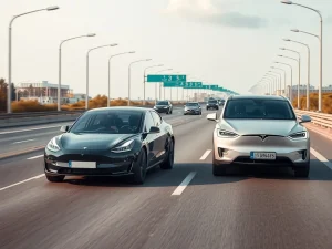 Tesla FSD system's superior performance in a highway safety test against Chinese EVs, showcasing advanced driver-assist technology.