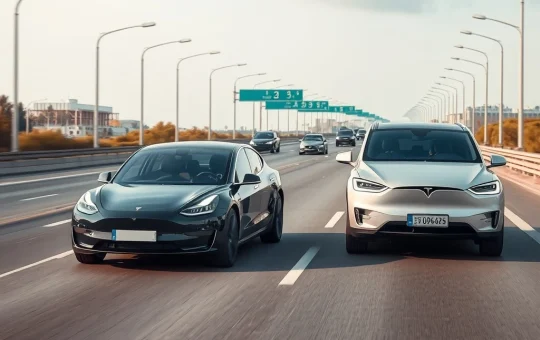 Tesla FSD system's superior performance in a highway safety test against Chinese EVs, showcasing advanced driver-assist technology.