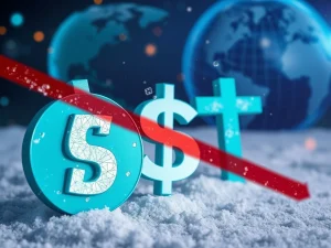 Visualizing a digital lock on USDT tokens, symbolizing the decisive Tether freeze against terror financing networks.