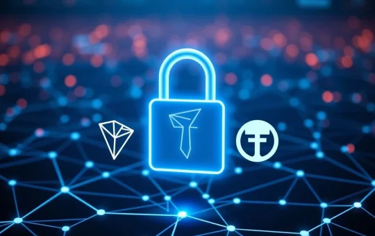 A digital lock icon signifying the Tether freeze of USDT on Tron, highlighting a critical step in AML compliance.
