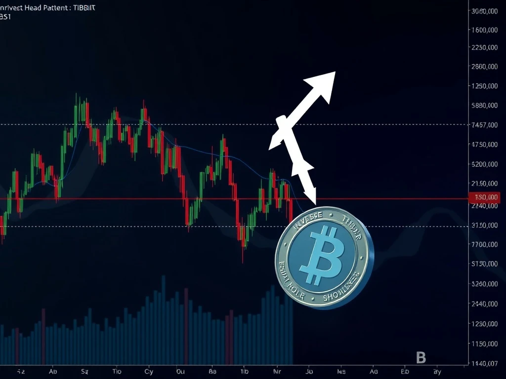 A chart illustrating the Inverse Head and Shoulders pattern on a TIBBIR price graph, indicating a potential bullish reversal and upward movement.